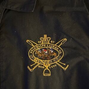 Polo Ralph Lauren Black Jacket with Gold Embroidery